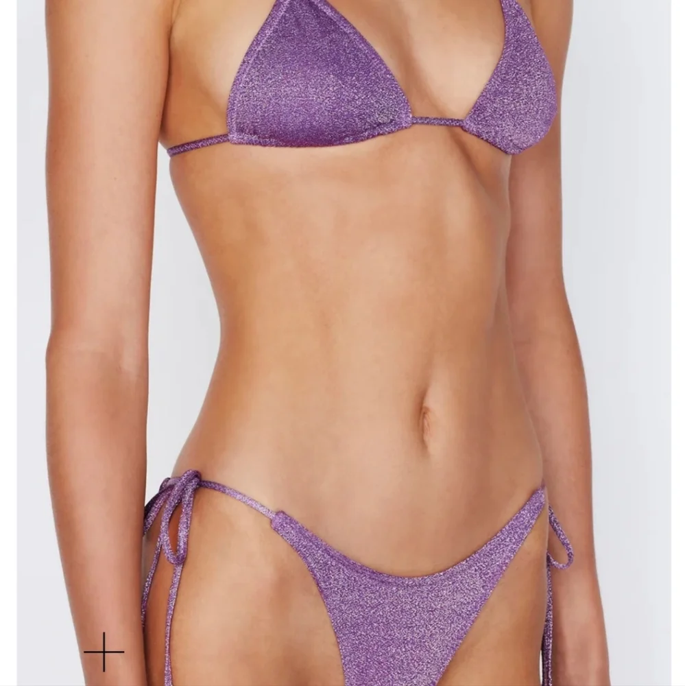 triangl swimwear Purple Sparkle Tie-Side Bikini Bottom